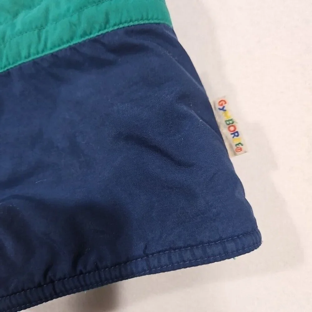 Gymboree Vintage Size Small Snow Pants Overall Small Blue Red‎ Green Color Block